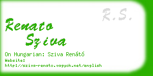 renato sziva business card